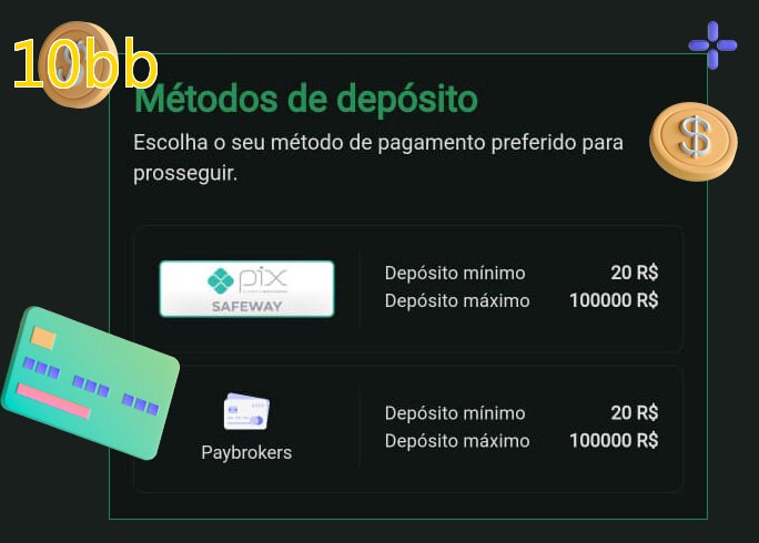 O cassino 10bbbet oferece uma grande variedade de métodos de pagamento